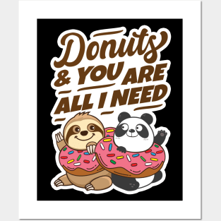 Sloth Panda - Besides Donut You Are My Favorite Posters and Art